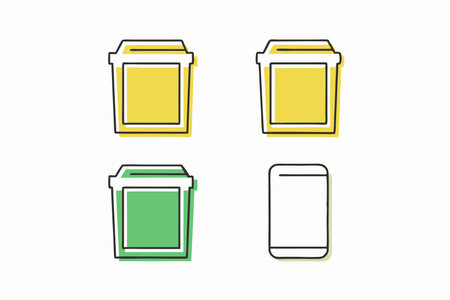 Recycle Waste Symbol icons set on white backgroundのイラスト素材