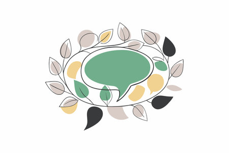 Minimalist Speech bubble on white background