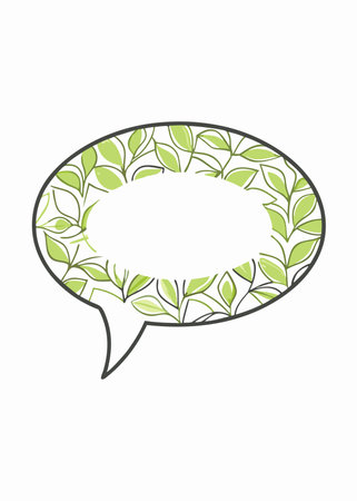 Minimalist Speech bubble on white backgroundのイラスト素材