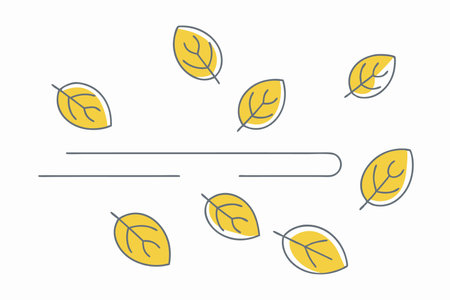 Minimalist Autumn season background on white backgroundのイラスト素材