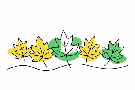 Minimalist Autumn season background on white backgroundのイラスト素材