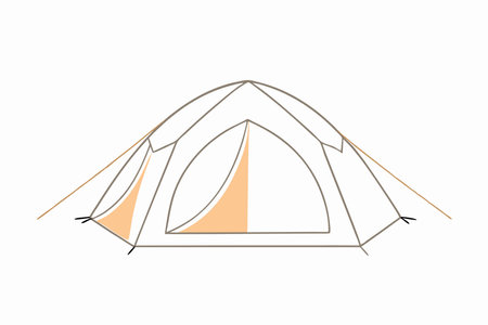 Camping Tent Illustration on white backgroundのイラスト素材