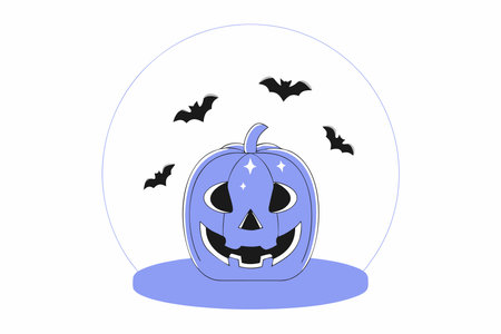 Halloween Pumpkin Art on white backgroundのイラスト素材