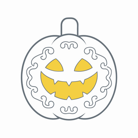 Halloween Pumpkin Art on white backgroundのイラスト素材