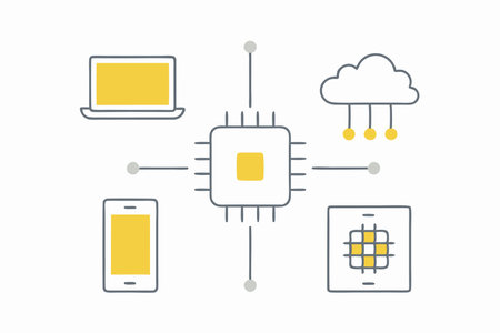 Tech Infographic Elements on white background