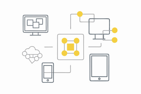 Tech Infographic Elements on white background