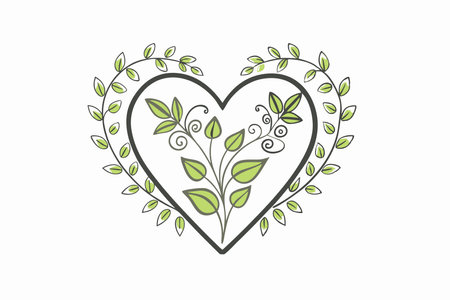 Valentine Heart Art on white backgroundのイラスト素材