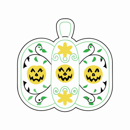 Halloween Pumpkin Art on white backgroundのイラスト素材