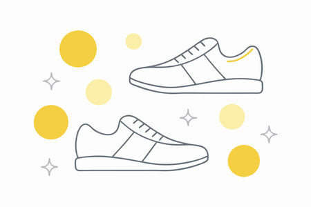 Minimalist Running Shoes on white backgroundのイラスト素材