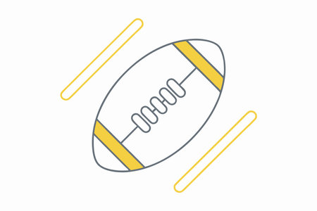 Minimalist Abstract Football on white backgroundのイラスト素材