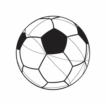Minimalist Abstract Football on white backgroundのイラスト素材