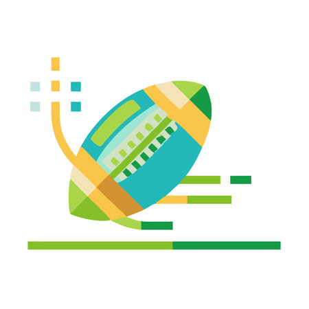 Minimalist Abstract Football on white backgroundのイラスト素材