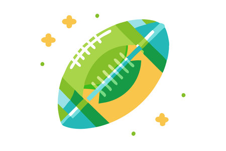 Minimalist Abstract Football on white backgroundのイラスト素材