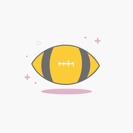 Minimalist Abstract Football on white backgroundのイラスト素材