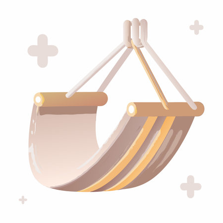 Minimalist hammock on white backgroundのイラスト素材