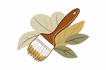 Brush illustration on white backgroundのイラスト素材