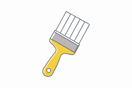Brush illustration on white backgroundのイラスト素材