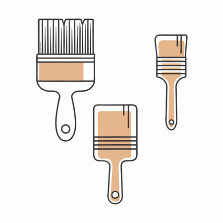 Brush illustration on white backgroundのイラスト素材
