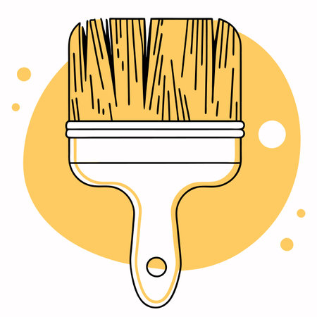 Brush illustration on white backgroundのイラスト素材