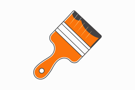 Brush illustration on white backgroundのイラスト素材