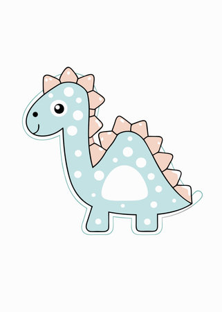 Dinosaur illustration on white backgroundのイラスト素材