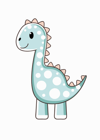 Dinosaur illustration on white backgroundのイラスト素材