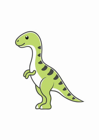 Dinosaur illustration on white backgroundのイラスト素材
