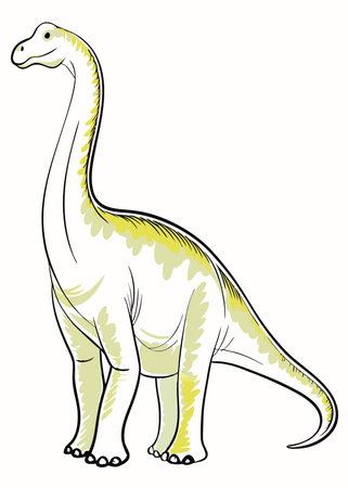 Dinosaur illustration on white backgroundのイラスト素材