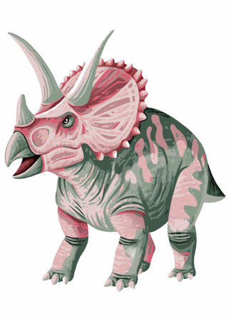 Dinosaur illustration on white backgroundのイラスト素材