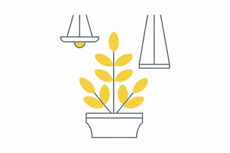 Indoor plant illustration on white backgroundのイラスト素材