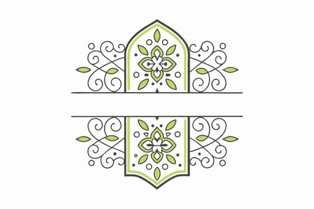 Islamic elements vector on white backgroundのイラスト素材