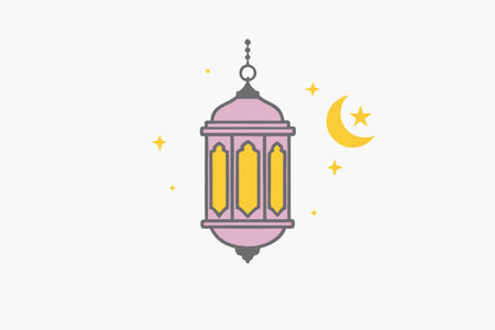 Decorative Islamic lantern illustrationのイラスト素材
