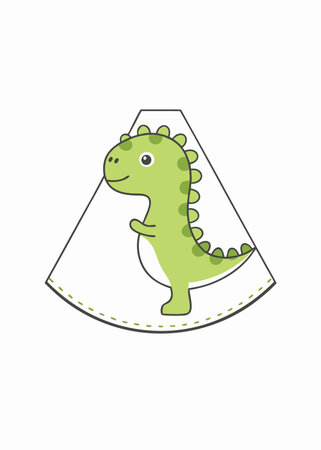 Dinosaur illustration on white backgroundのイラスト素材