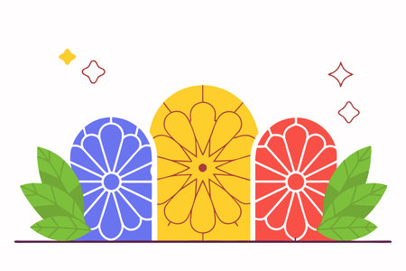 Minimalist Islamic background on white backgroundのイラスト素材