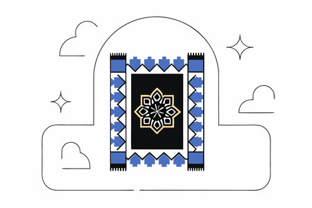 Minimalist Islamic background on white backgroundのイラスト素材
