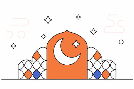Minimalist islamic ramadan kareem backgroundのイラスト素材