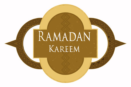 Minimalist ramadan kareem illustrationのイラスト素材