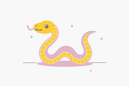 Minimalist Rattlesnakes on white backgroundのイラスト素材