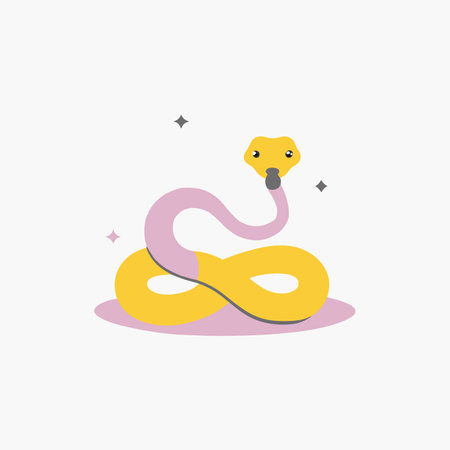 Minimalist Rattlesnakes on white background