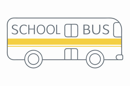 School bus illustration on white background