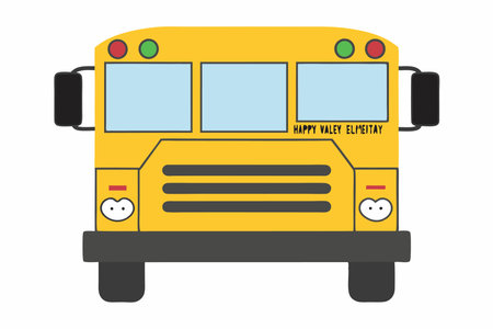 School bus illustration on white background