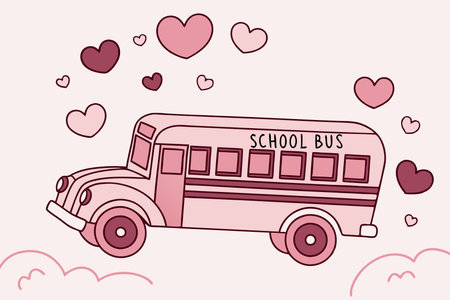 School bus illustration on white background