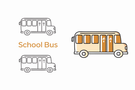 School bus illustration on white background