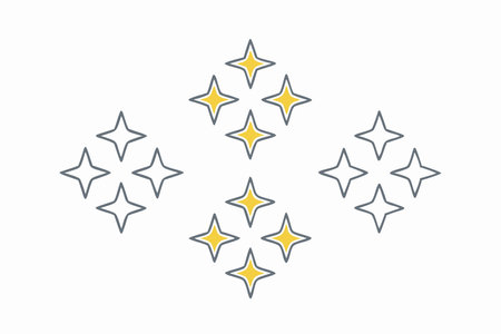 Set of stars shape on white backgroundのイラスト素材