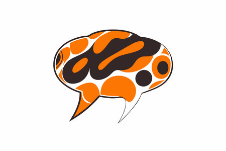 Speech bubble on white background