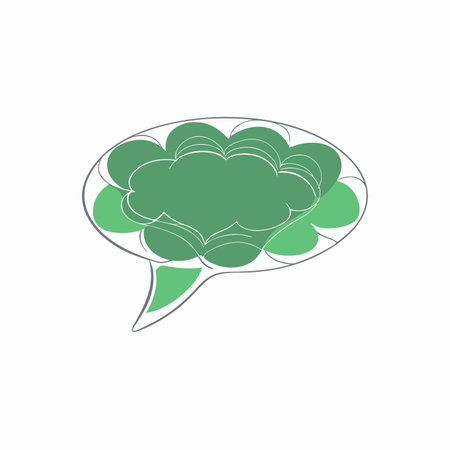 Speech bubble on white background