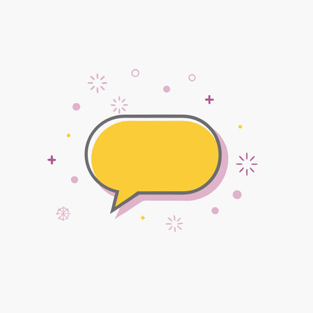 Speech bubble on white background