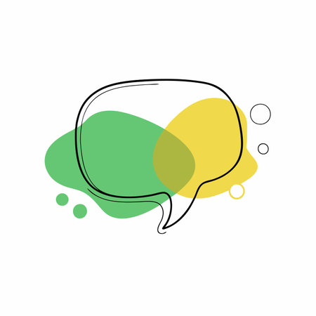 Speech bubble on white backgroundのイラスト素材