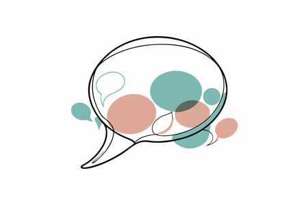 Speech bubble on white background