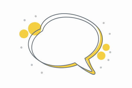 Speech bubble on white backgroundのイラスト素材
